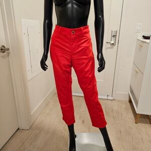 Calvin Klein Red Ankle Cropped Pants